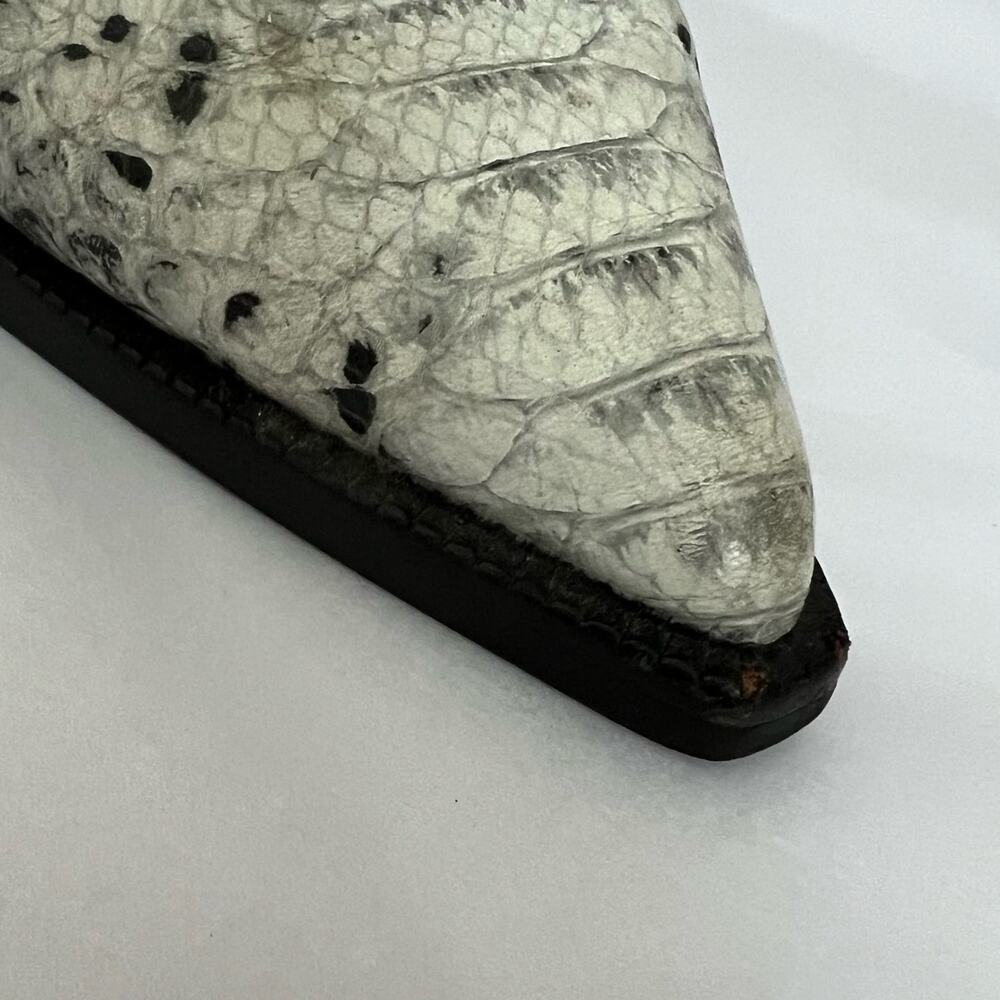 Jeffrey Campbell Caceres Buckle Snake Embossed Ankle Boots Size 6.5 - Picture 12 of 15